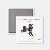 Magnet: AMERIKANISCHER BALD EAGLE Magnet (Vorderseite/Rückseite)