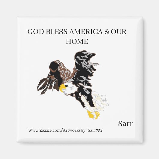 Magnet: AMERIKANISCHER BALD EAGLE Magnet (Vorne)