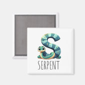 Magnet Animal Rigolos Buchstabe S (Vorderseite/Rückseite)