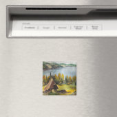 Magnet Ann Hayes Gemälde Chalet am See (In Situ (Geschirrspüler))