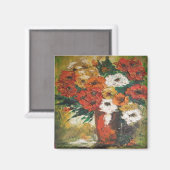 Magnet Ann Hayes Gemälde Red Blume Mixed (Vorderseite/Rückseite)