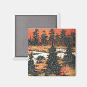 Magnet Ann Hayes Malerei Baum Delight (Vorderseite/Rückseite)