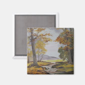Magnet Ann Hayes Painting Forest Stream (Vorderseite/Rückseite)