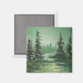 Magnet Ann Hayes Painting Green Forest (Vorderseite/Rückseite)