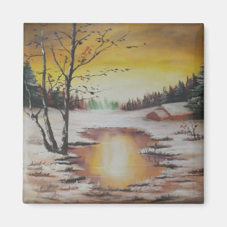 Magnet Ann Hayes Painting Winterszene