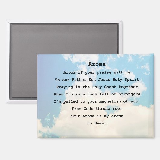 Magnet - "Aroma" (Vorderseite/Rückseite)