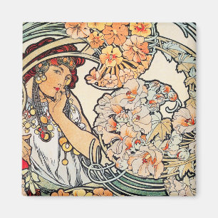 Magnet: Art Nouveau - Sprache der Blumen Magnet