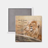 Magnet "Aufreißen wie Löwen" (Vorderseite/Rückseite)