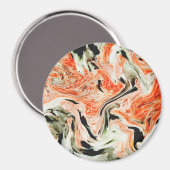 Magnet aus rotem und weißem Textil (Vorderseite/Rückseite)