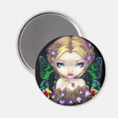 Magnet "Autumn Crocus Fairy" (Vorderseite/Rückseite)