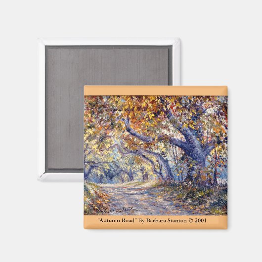 Magnet "Autumn Road" (Vorderseite/Rückseite)
