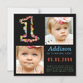 MAGNET Baby 1. Geburtstag Party Fotokarte (Vorderseite)