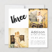 MAGNET Baby Boy Girl 3. Geburtstagskarte (Vorderseite)