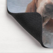Magnet Basset Hound Snow Sweeper Mousepad (Ecke)
