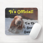 Magnet Basset Hound Snow Sweeper Mousepad (Mit Mouse)