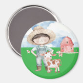 Magnet Bauernhofjunge (Vorderseite/Rückseite)