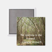 Magnet: Baumweg mit Inspiration... - Maßgeschneide Magnet (Vorderseite/Rückseite)