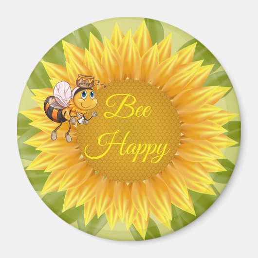 Magnet Bee Happy Bee Sunflower (Vorne)