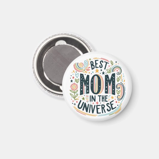 Magnet Beste Mama im Universum (Vorderseite/Rückseite)