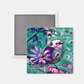 Magnet Bird Abstrakte Kunst mit Inspiration Sprich (Vorderseite/Rückseite)