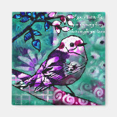 Magnet Bird Abstrakte Kunst mit Inspiration Sprich (Vorne)