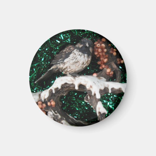 Magnet Bird Winter Szene (Vorne)