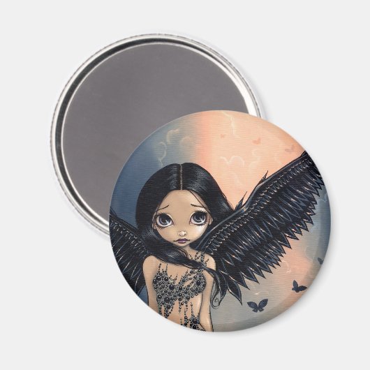 Magnet "Black Winged Angel" (Vorderseite/Rückseite)