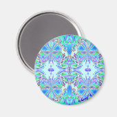 Magnet "Blue Butterfly Mandala" (Vorderseite/Rückseite)