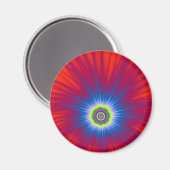Magnet Blue Explosion auf Rot (Vorderseite/Rückseite)
