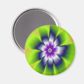 Magnet Blue Green und Violet Daisy Blume (Vorderseite/Rückseite)