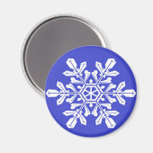 Magnet Blue Snow Flake (Vorderseite/Rückseite)