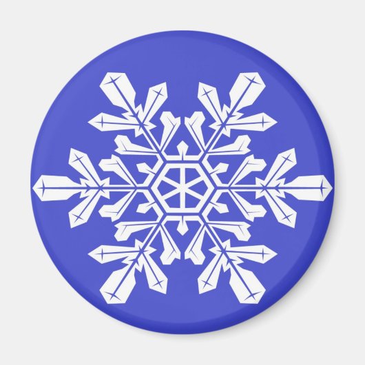 Magnet Blue Snow Flake (Vorne)