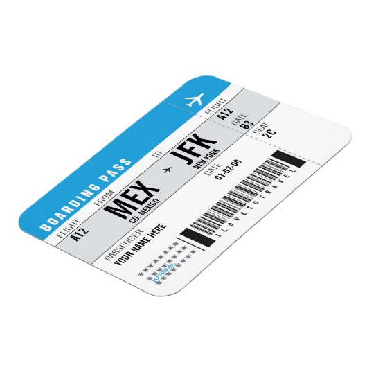 MAGNET BOARDING PASS (Linke Seite)