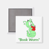 Magnet "Book Worm" (Vorderseite/Rückseite)