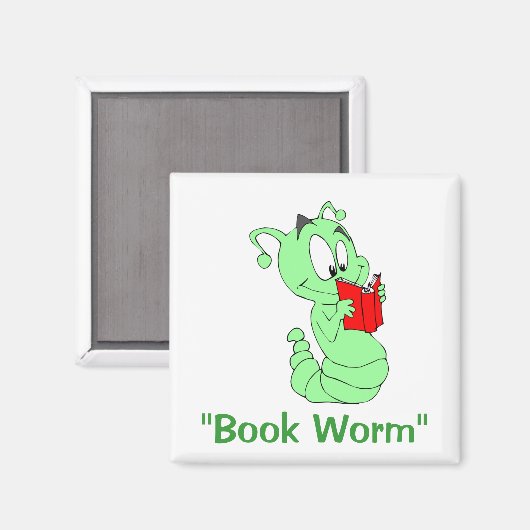 Magnet "Book Worm" (Vorderseite/Rückseite)