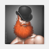 Magnet "Bowler Beard" von Glen Hanson (Vorne)