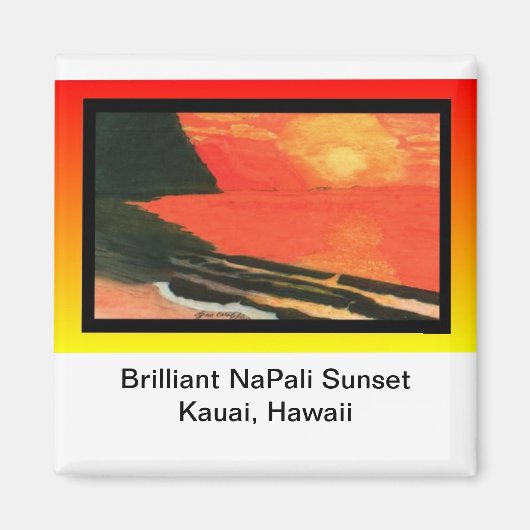 Magnet-brilliant NaPali Sunset Magnet (Vorne)
