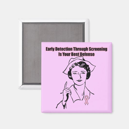 Magnet - Brustkrebsvorsorge (Vorderseite/Rückseite)