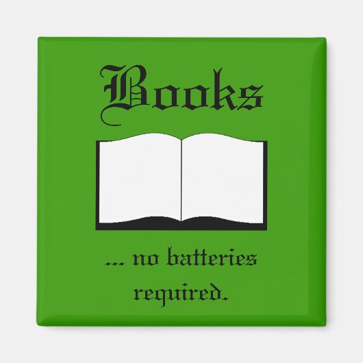 Magnet - Bücher ... keine Batterien benötigt (Vorne)