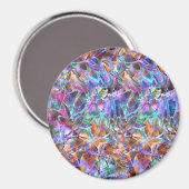 Magnet Buntglas Blumen abstrakt (Vorderseite/Rückseite)