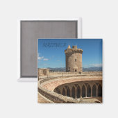 magnet Burg von Bellver in der Insel von Mallorca (Vorderseite/Rückseite)