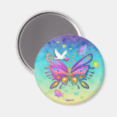 Magnet - BUTTERFLY POP ART (Vorderseite/Rückseite)