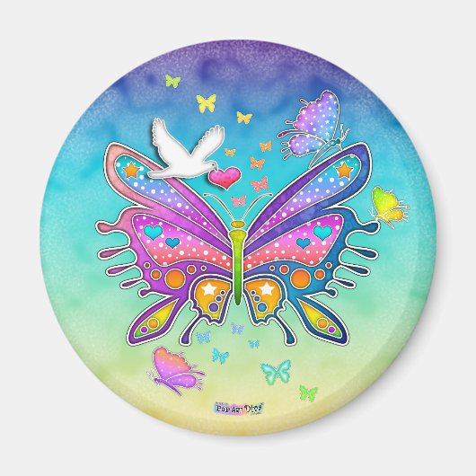 Magnet - BUTTERFLY POP ART (Vorne)
