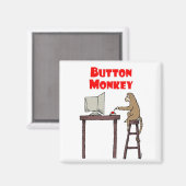 Magnet "Button Monkey" (Vorderseite/Rückseite)