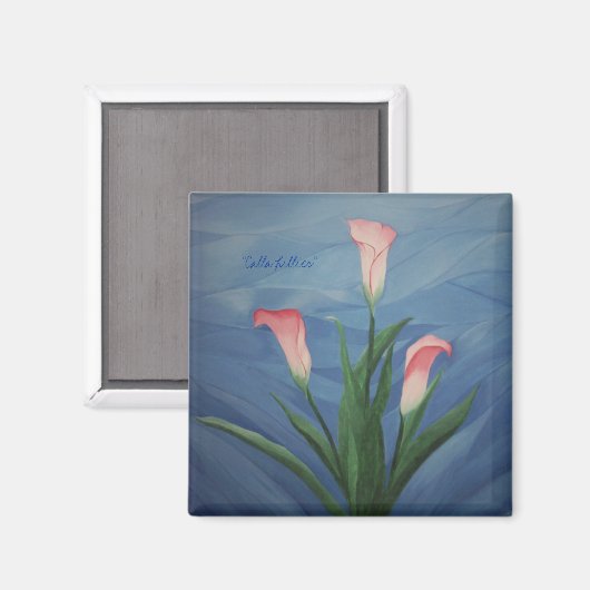 Magnet "Calla Lilien" (Vorderseite/Rückseite)