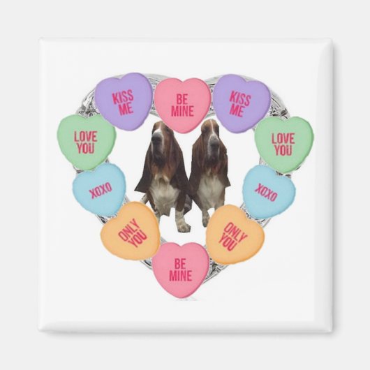 Magnet Candy Liebe hört mit Bassets (Vorne)