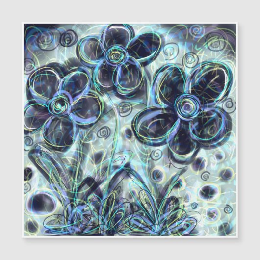 Magnet Card Light-Blume Minimalistisch Contemporar (Vorderseite)