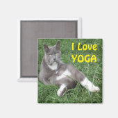 Magnet Cat I Liebe Yoga (Vorderseite/Rückseite)