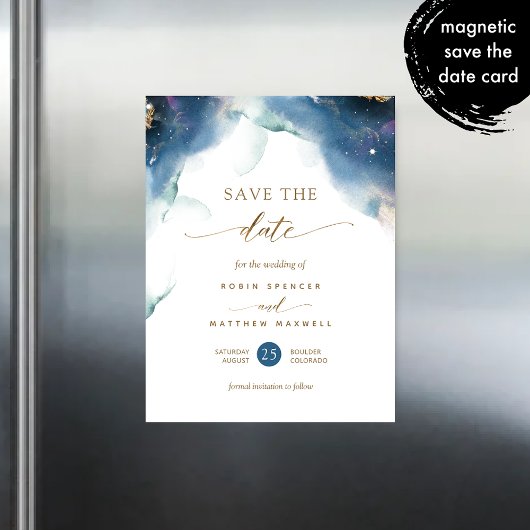 Magnet Celestial Watercolor Wedding Save the Date
