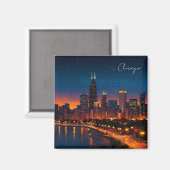 Magnet Chicago (Vorderseite/Rückseite)